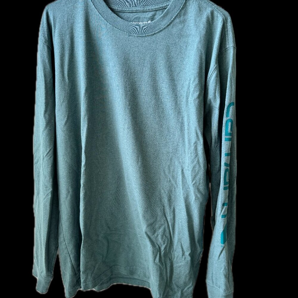 Carhartt Loose Fit Heavyweight Long-Sleeve Logo Sleeve Graphic T-Shirt Men's Med